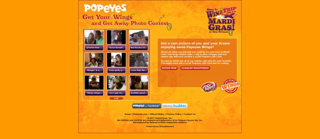 Popeyes Get Your Wings and Get Away Contest and Sweepstakes Popeyes Get Your Wings and Get Away Contest and Sweepstakes
