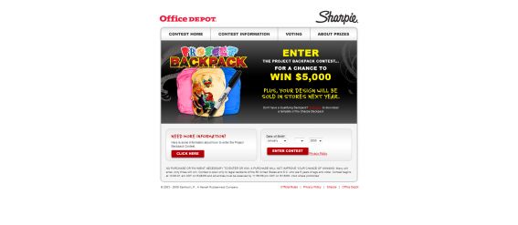 Sharpie and Office Depot Project Backpack Contest