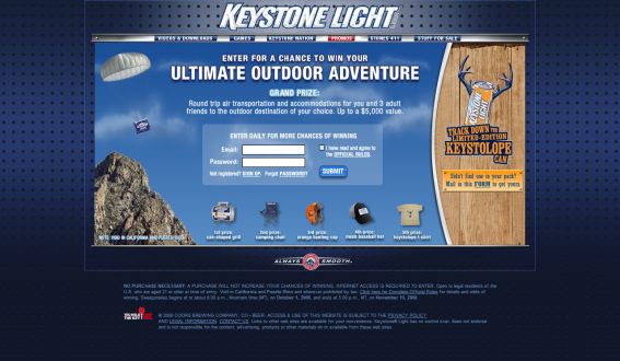 Keystone Light Hunting Sweepstakes