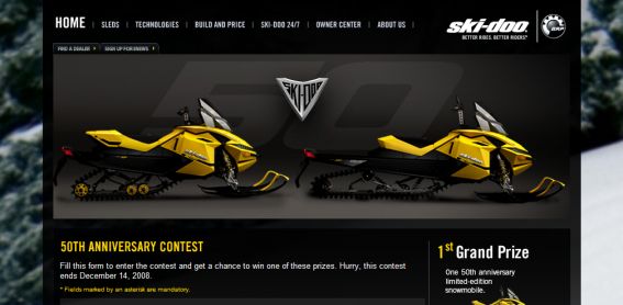 Ski-Doo 50th Anniversary Sweepstakes Contest