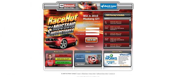 Motorcraft Quick Lane 2010 Mustang Sweepstakes