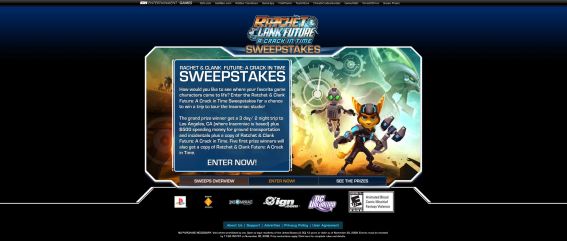 Ratchet & Clank: A Crack in Time Sweepstakes