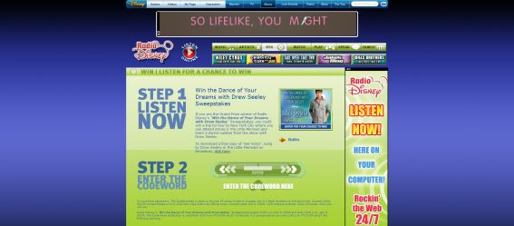 Radio Disney Win the Dance of Your Dreams with Drew Seeley Sweepstakes