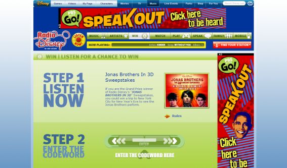 Jonas Brothers In 3D Sweepstakes