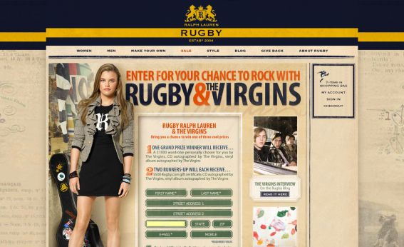 Rugby and The Virgins Wardrobe Sweepstakes Rugby and The Virgins Wardrobe Sweepstakes
