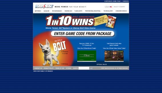 Rayovac Bolt Sweepstakes Rayovac Bolt Sweepstakes