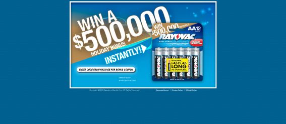 Rayovac Bonus Sweepstakes