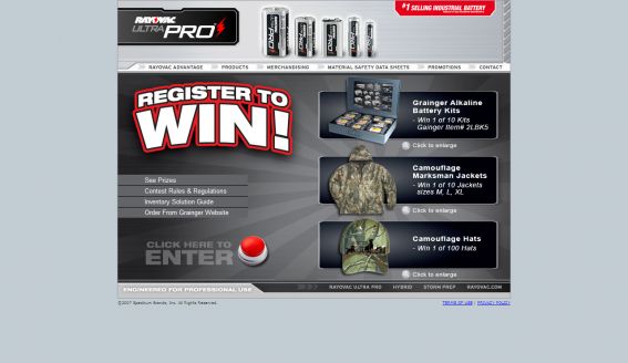 Rayovac-Grainger Sweepstakes