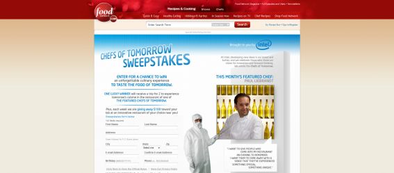 Food Network Chefs of Tomorrow Sweepstakes