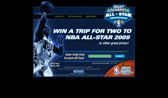 Right Guard All-Star Sweepstakes