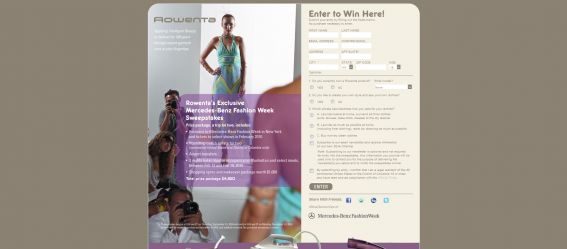Rowenta’s Mercedes-Benz Fashion Week Sweepstakes