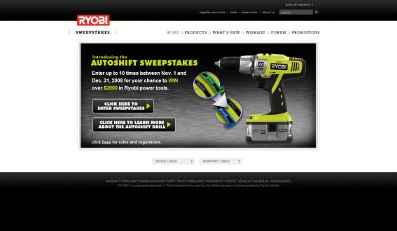 Ryobi Power Tools Have Evolved Online Sweepstakes Ryobi Power Tools Have Evolved Online Sweepstakes