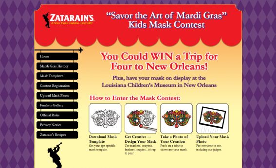 Zatarain’s 2009 Savor the Art of Mardi Gras Kids Mask Contest