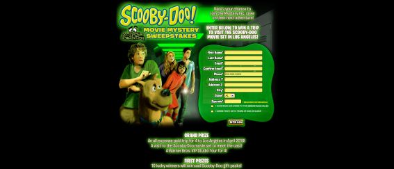 Scooby-Doo Movie Mystery Sweepstakes