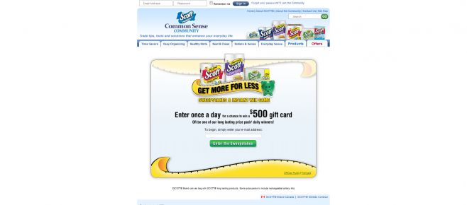 Scott Brand Get More For Less Sweepstakes And Instant Win Game Scott Brand Get More For Less Sweepstakes And Instant Win Game