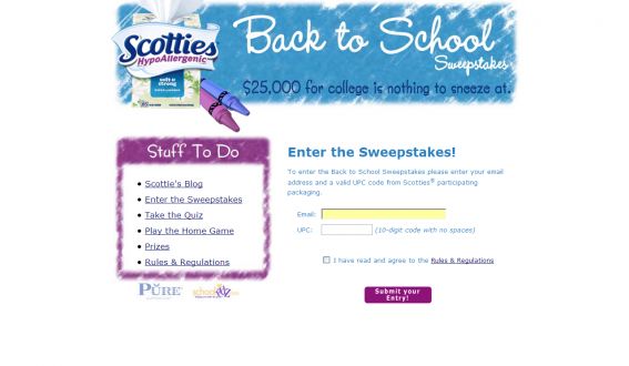 The Scotties Back to School Sweepstakes
