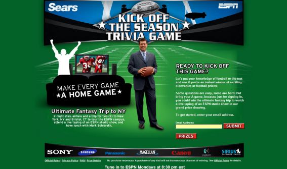 Sears Kick Off the Season Trivia Game
