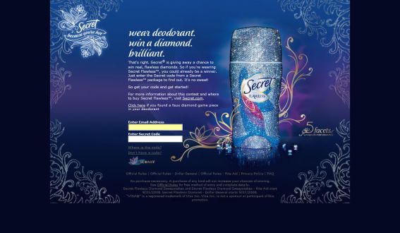 Secret Flawless Diamond Sweepstakes