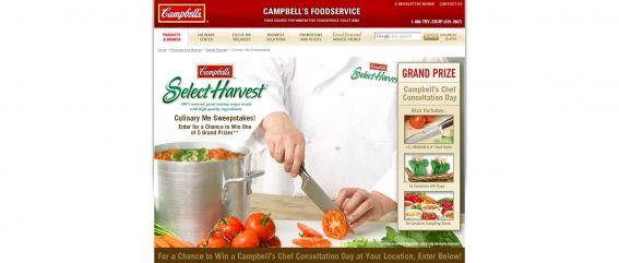 Campbell’s Select Harvest Culinary Me Chef Sweepstakes
