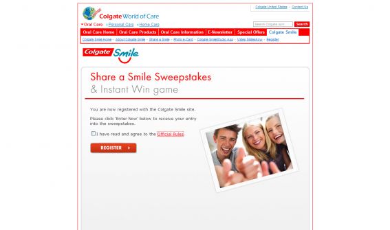 Share a Smile Sweepstakes and Instant Win
