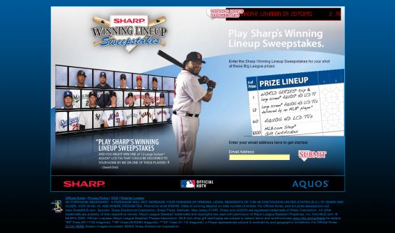 Sharp Winning Line-Up Sweepstakes Sharp Winning Line-Up Sweepstakes