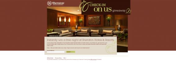 Sheraton Check-in on Us Giveaway