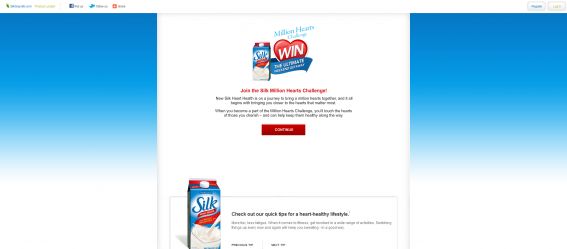 Silk Soy Milk Million Hearts Challenge