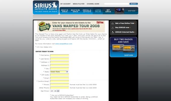 Vans Warped Tour Sweepstakes Vans Warped Tour Sweepstakes