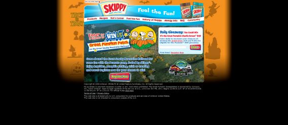 Skippy Great Pumpkin Sweepstakes