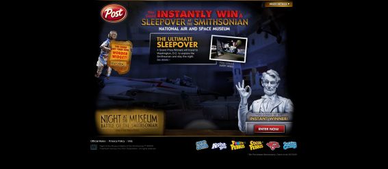 Night at the Museum: Battle of the Smithsonian Instant Win Game