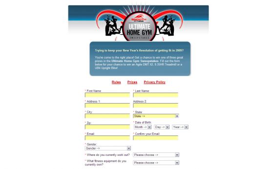 Ultimate Home Gym Sweepstakes Ultimate Home Gym Sweepstakes