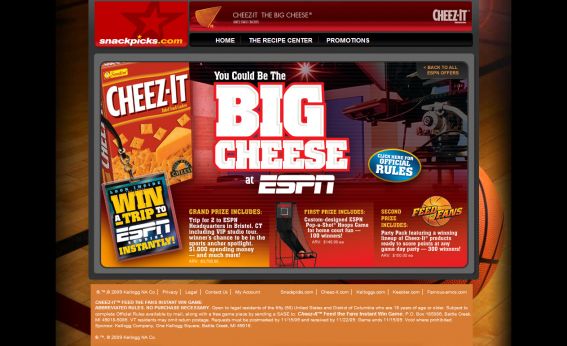 Cheez-It Feed the Fans Instant Win Game