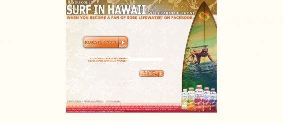 SoBe Lifewater Surf In Hawaii with Karina Petroni Online Sweepstakes