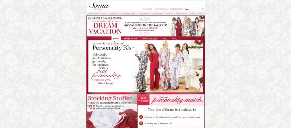 Soma Intimates Personality PJ Dream Vacation Sweepstakes