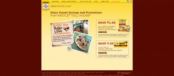 2009 Nestle www.TollHouse.com Bake Some Love Sweepstakes