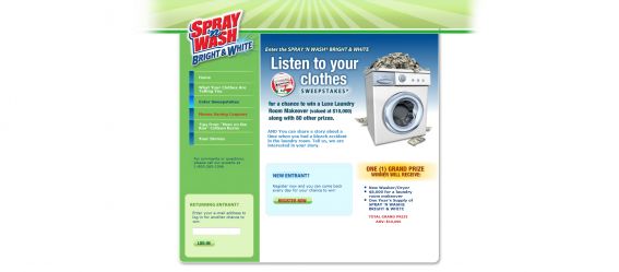 Spray ‘N Wash Listen to Your Clothes Sweepstakes