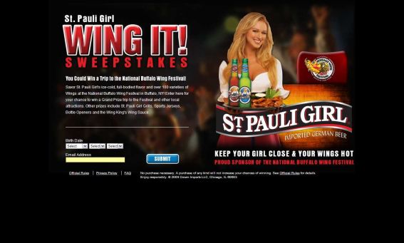 St. Pauli Girl Wing It Sweepstakes