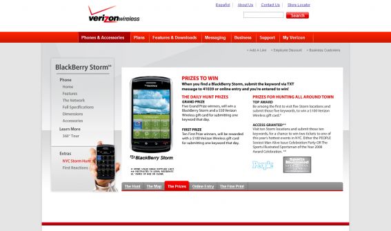 Verizon Wireless Storm Hunt Sweepstakes