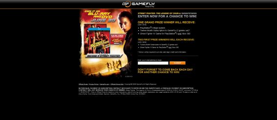 Street Fighter: The Legend of Chun-Li Sweepstakes Street Fighter: The Legend of Chun-Li Sweepstakes