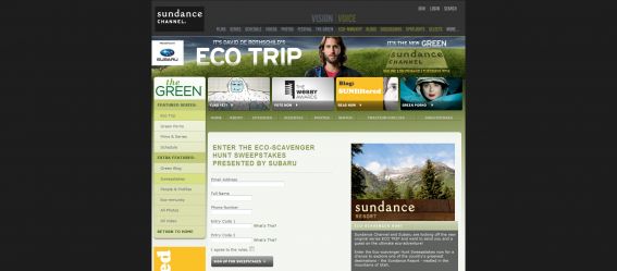 Subaru Eco-Scavenger Hunt Sweepstakes