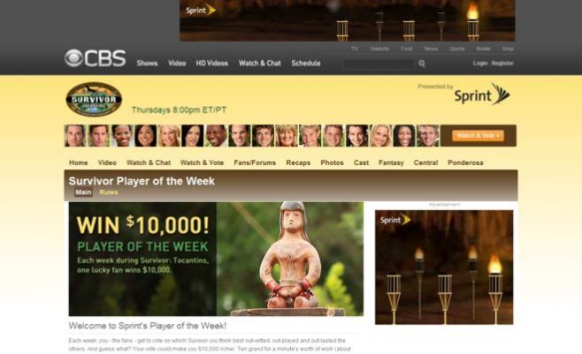 CBS Survivor Sprint Player of the Week CBS Survivor Sprint Player of the Week