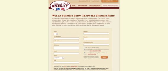 Ultimate Party Meatballs Sweepstakes Ultimate Party Meatballs Sweepstakes