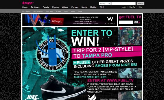 Skatepark of Tampa Sweepstakes
