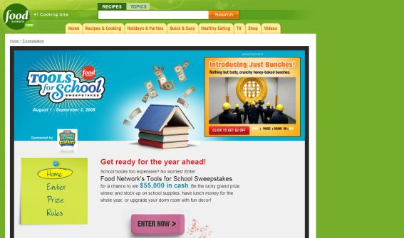 Food Network’s Tools for School Sweepstakes