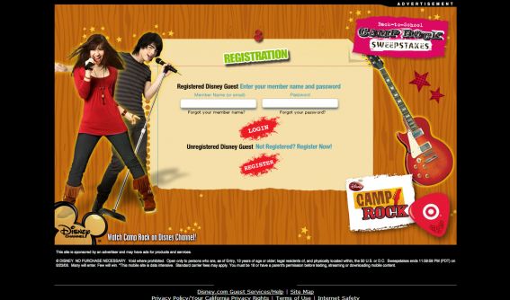 Target Camp Rock Back-to-School Sweepstakes