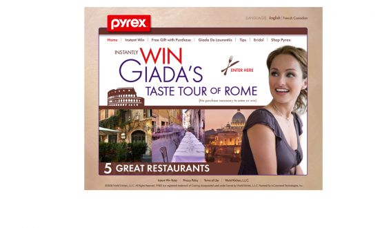 Giada’s Taste Tour of Rome Instant Win Game