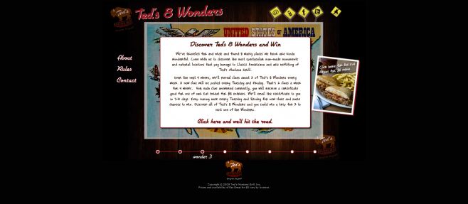 Ted’s Montana Grill Ted’s 8 Wonders Sweepstakes Ted’s Montana Grill Ted’s 8 Wonders Sweepstakes