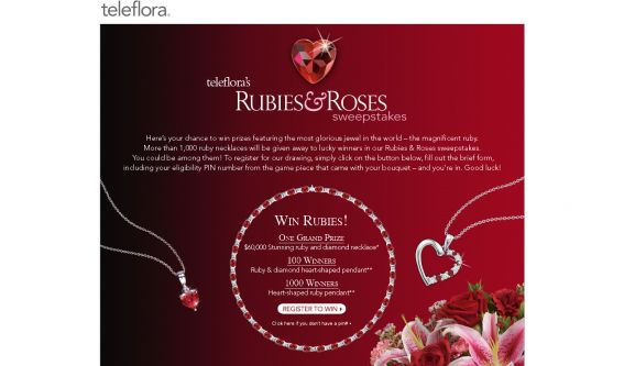 Teleflora’s Rubies and Roses Sweepstakes Teleflora’s Rubies and Roses Sweepstakes