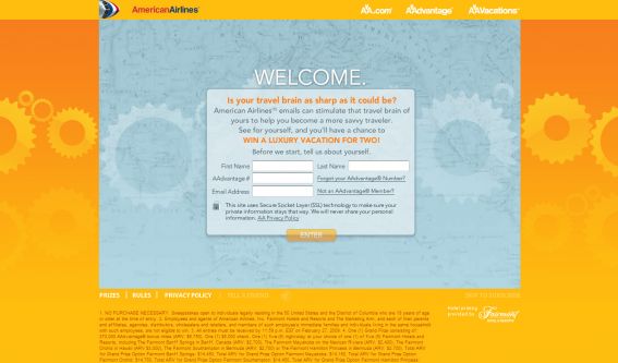 American Airlines Travel Brain Sweepstakes