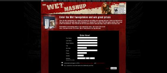 WET Mashade Sweepstakes